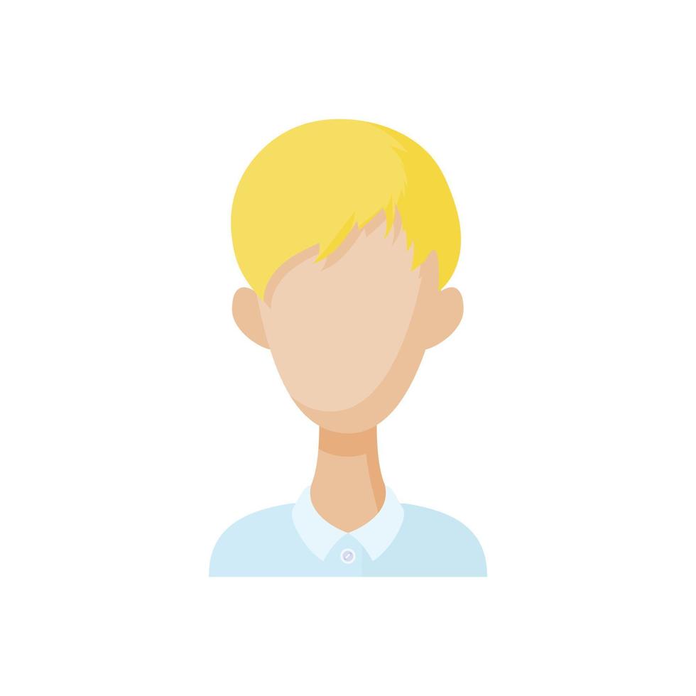 Avatar blond men icon, cartoon style vector