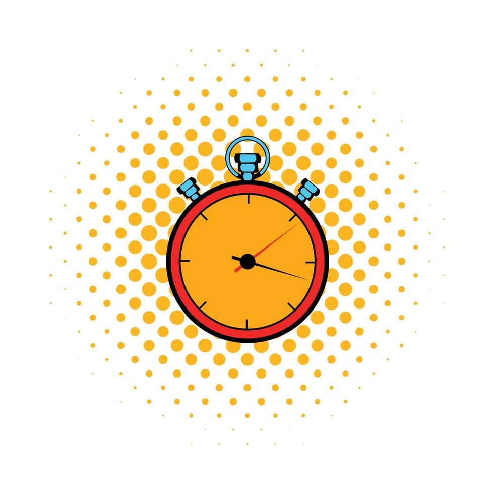 Stopwatch comics icon vector