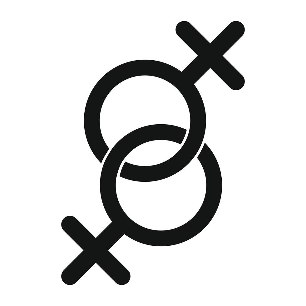 Sign of two women icon vector