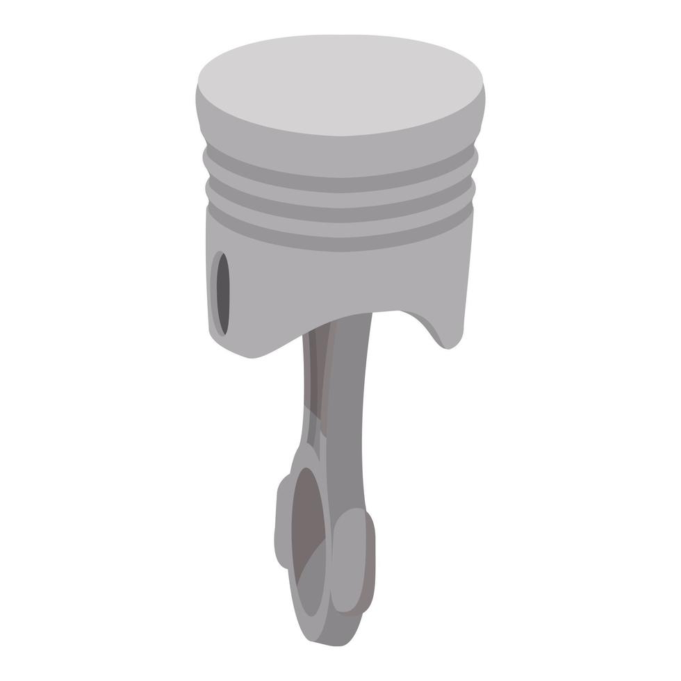 Chrome piston detail cartoon icon vector