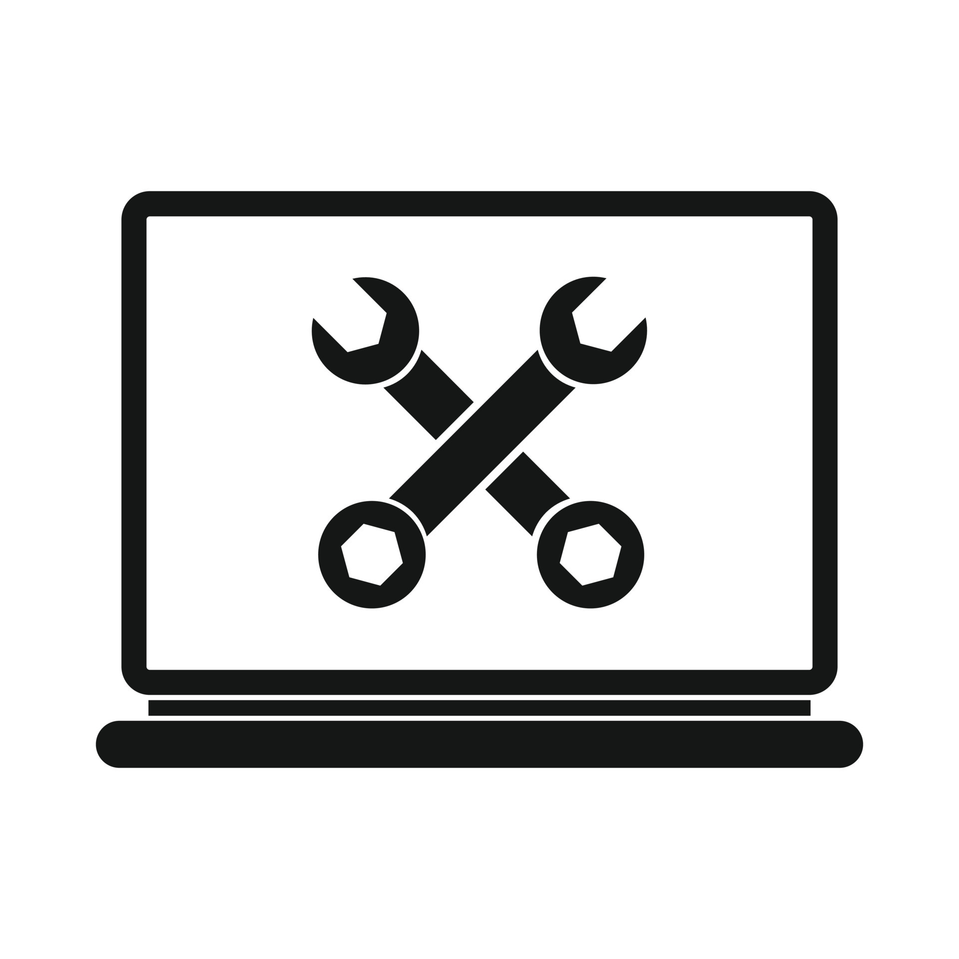 Wrenches on a computer icon, simple style 14169468 Vector Art at Vecteezy