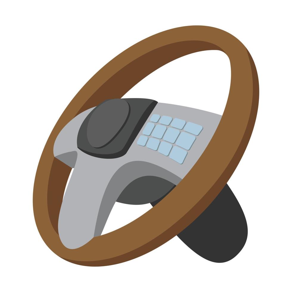 Car steering wheel cartoon illustration vector