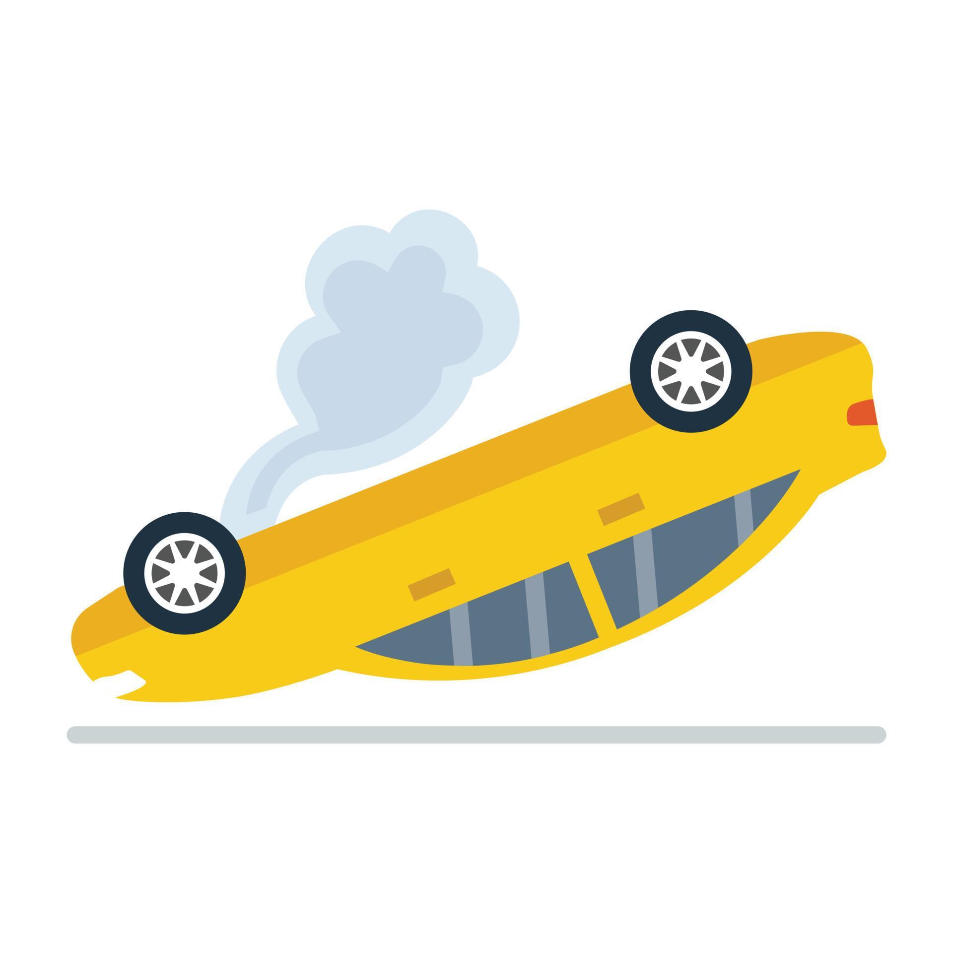 Car Roll Over 14169597 Vector Art at Vecteezy