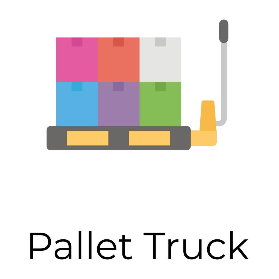 Trendy Pallet Truck vector