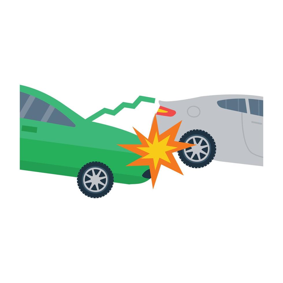 Trendy Traffic Collision vector