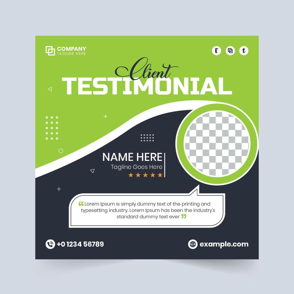 Website rating section and client testimonial design with red and green