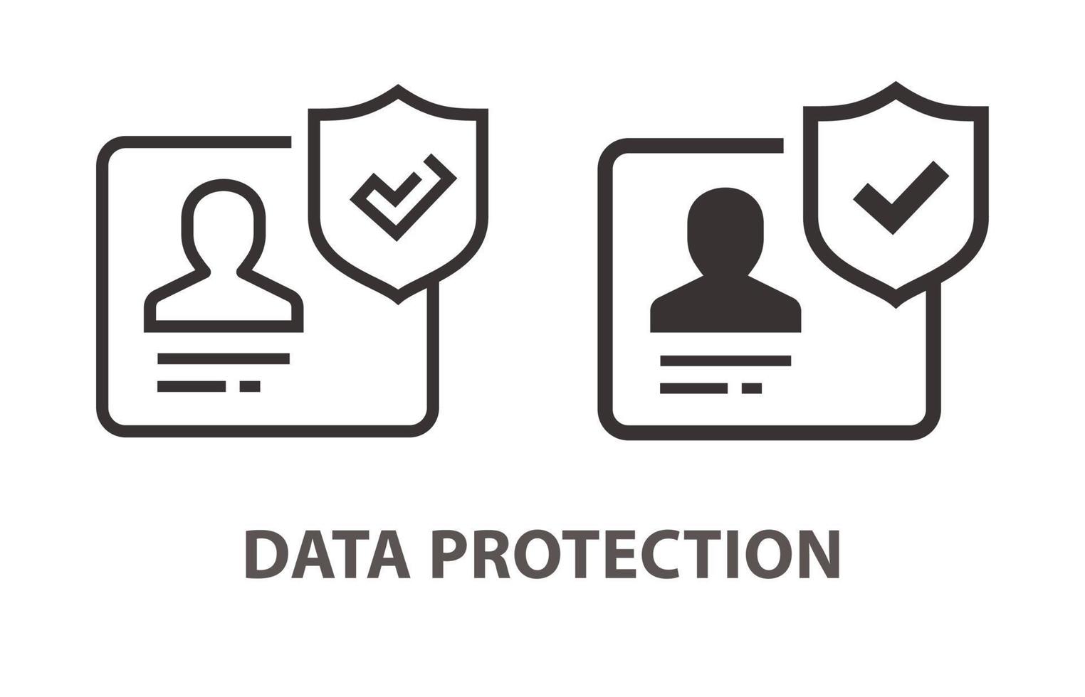Data protection icon on white background. Vector illustration. 14169950 ...
