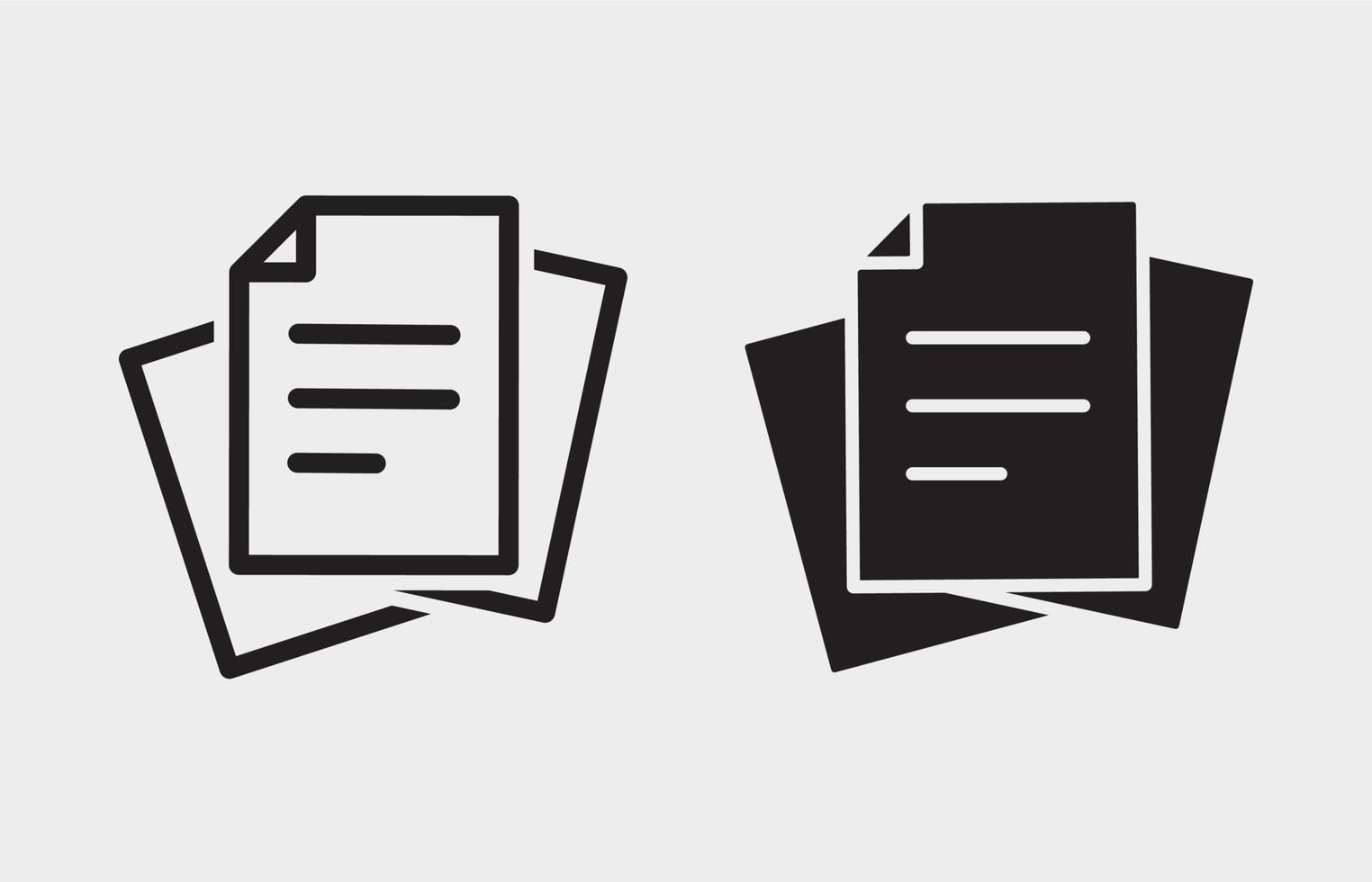 Document icon on white background. Vector illustration.