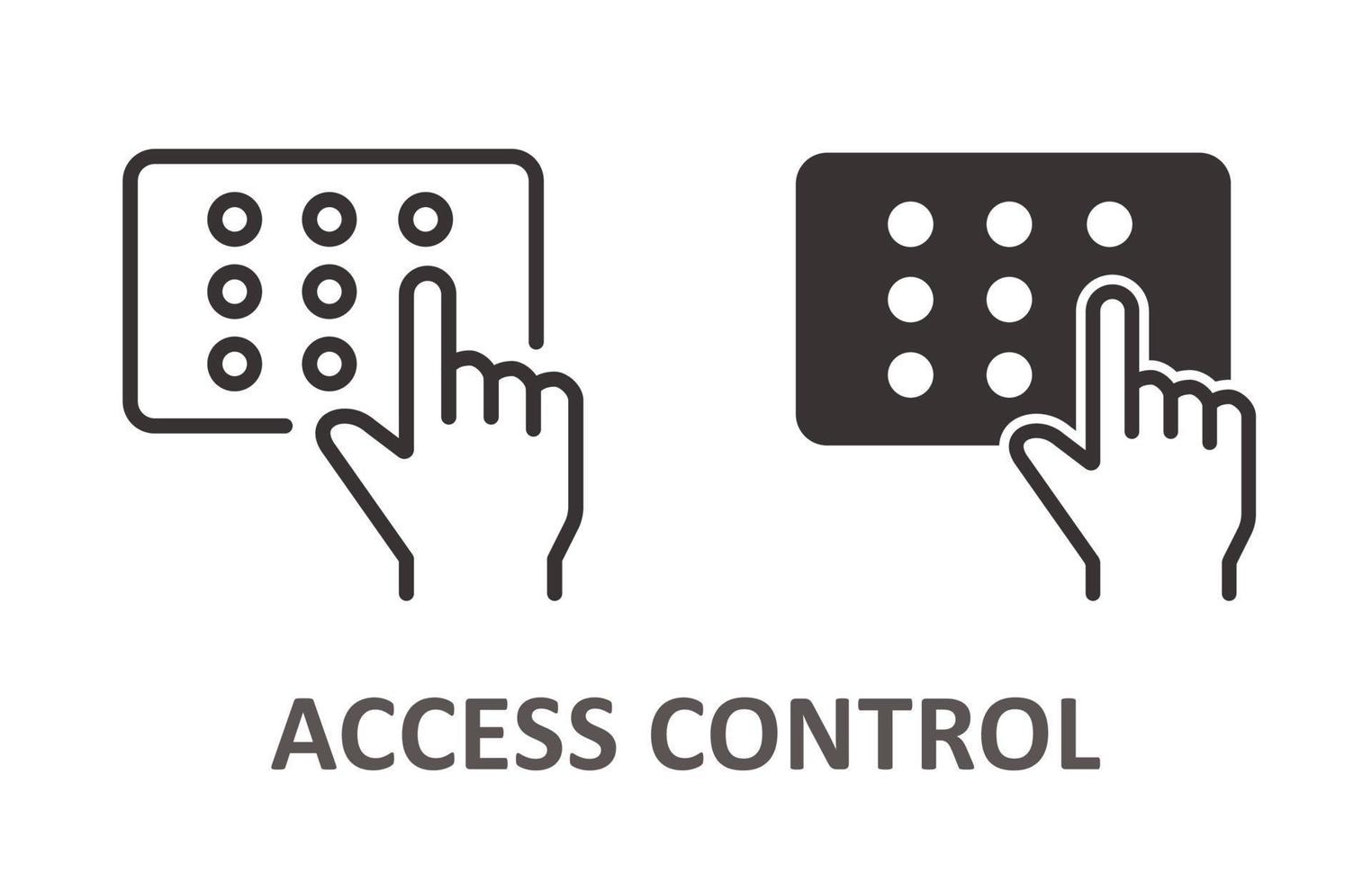 Access control icon on white background. Vector illustration. 14169999 ...