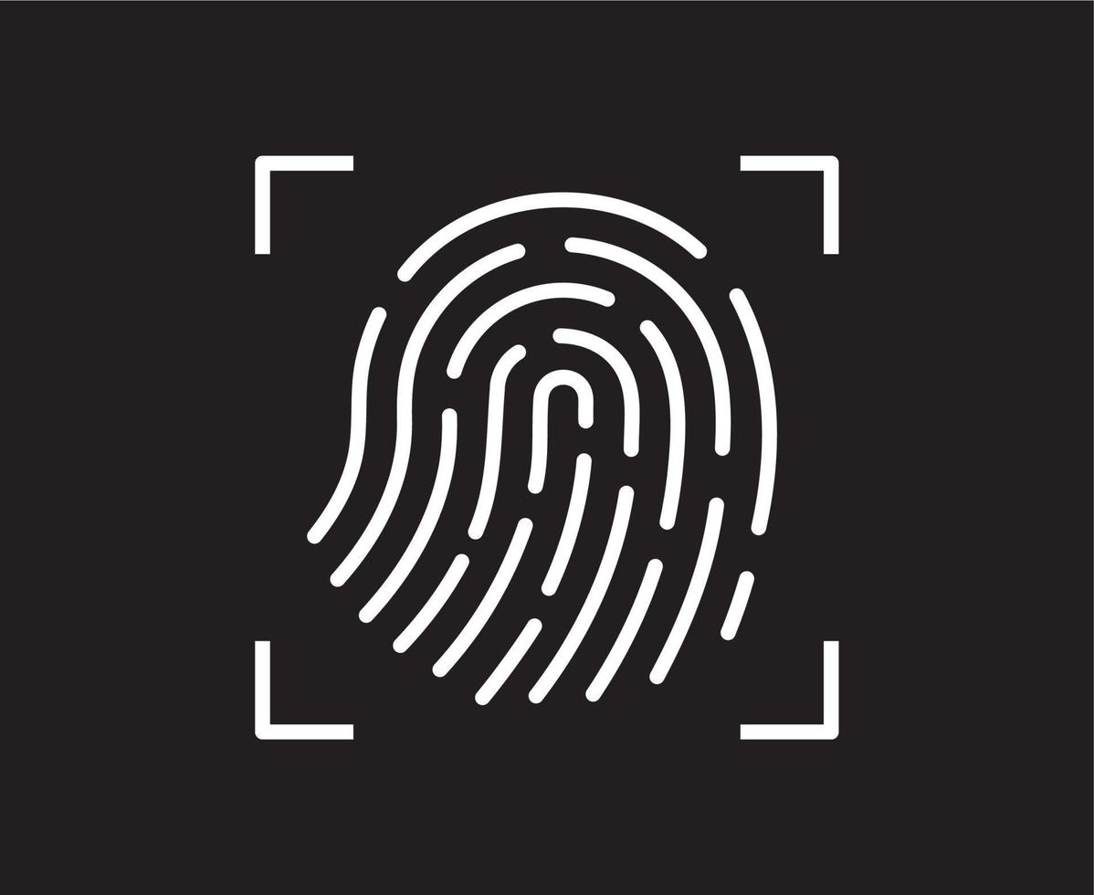 Fingerprint icon on white background. Vector illustration.