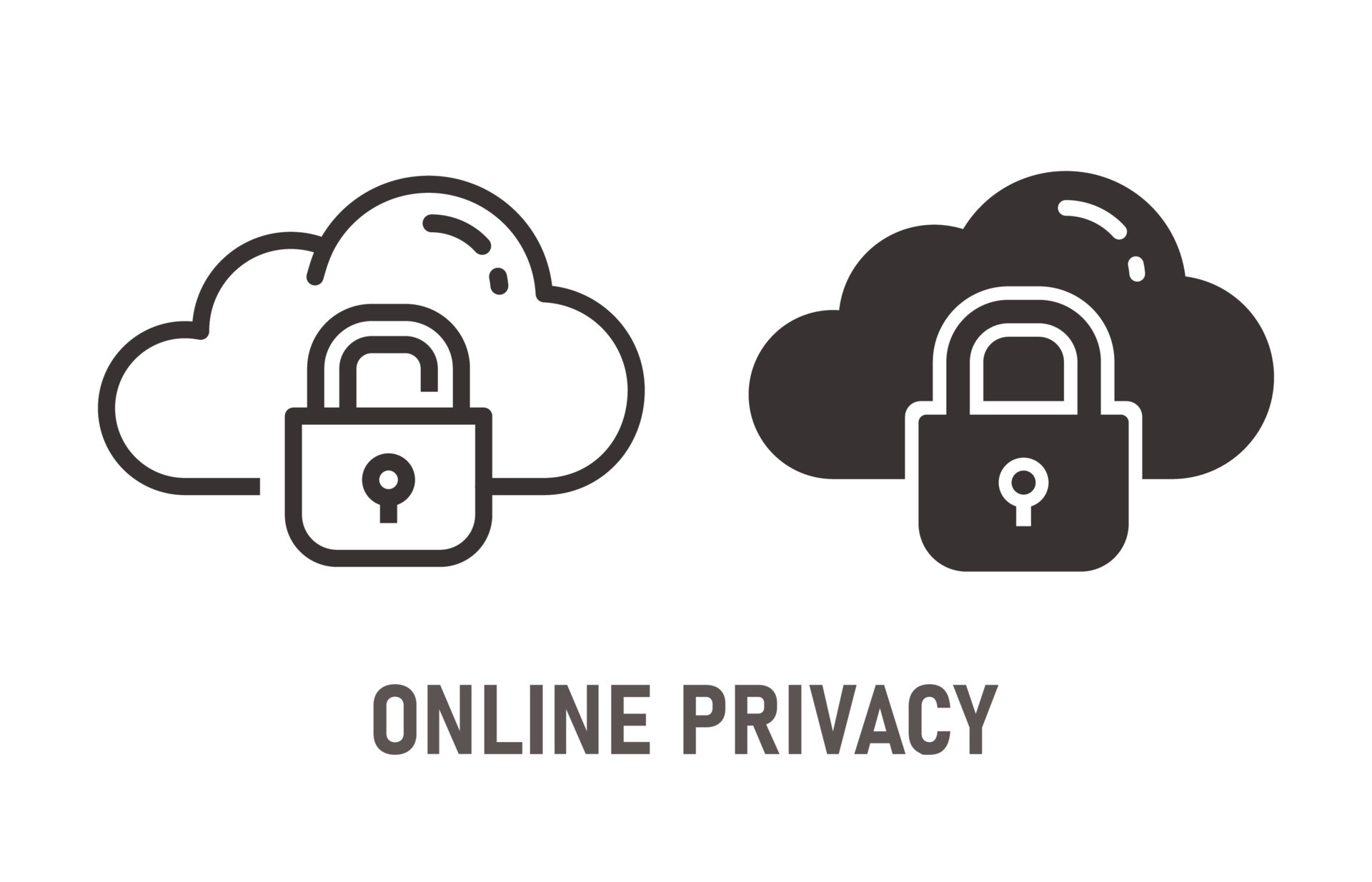 Online privacy icon on white background. Vector illustration. 14170033