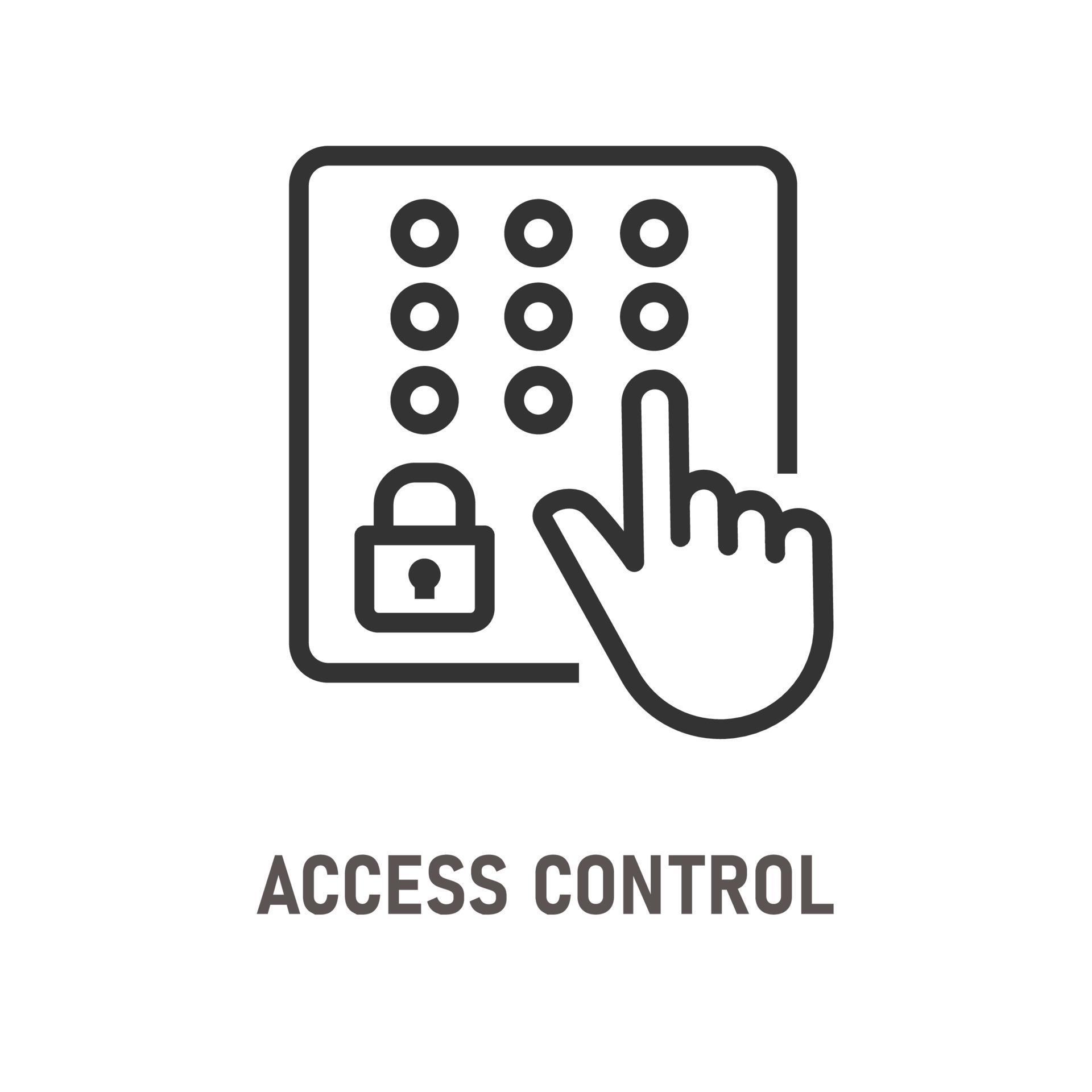 Access control line icon on white background. Editable stroke. 14170034 ...