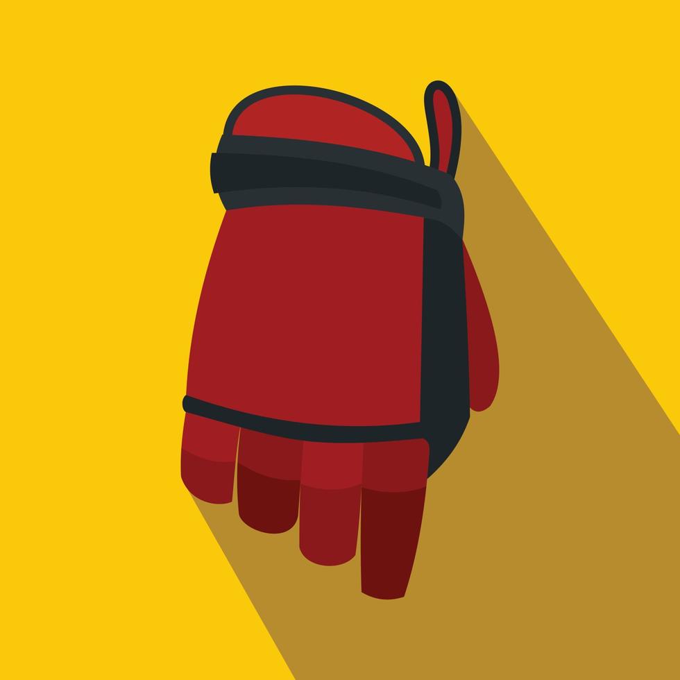 Hockey glove flat icon vector