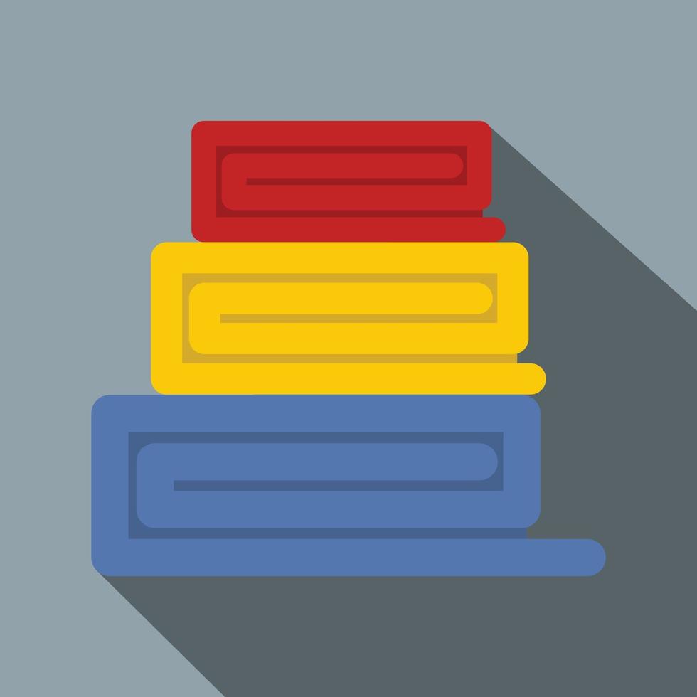 Rolls of colorful fabric flat icon vector