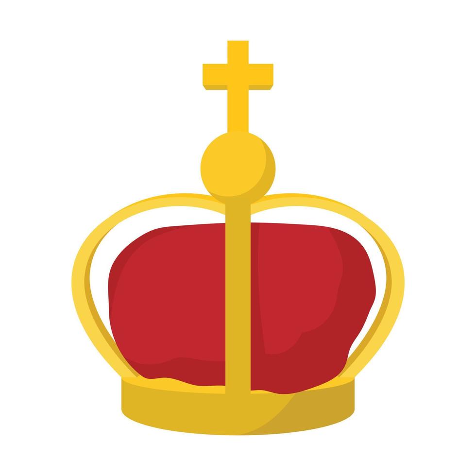 A royal crown icon, cartoon style vector