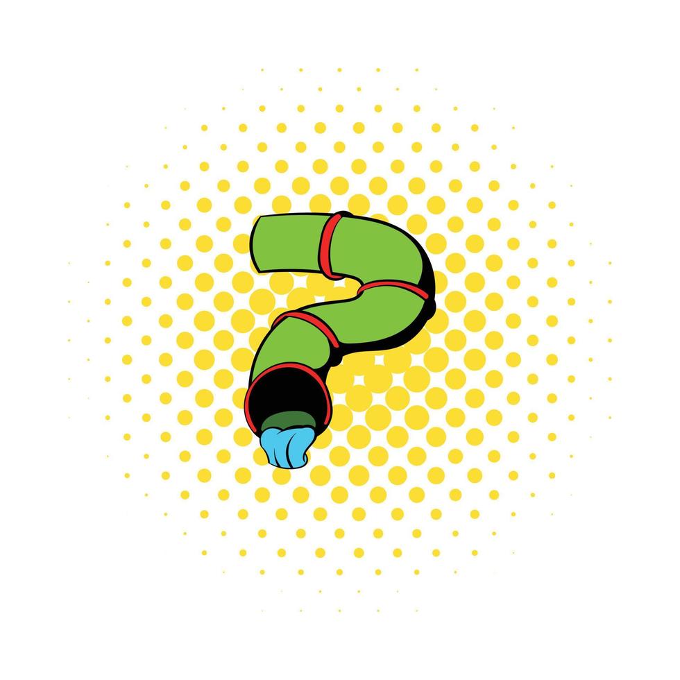 Water slide icon, comics style vector