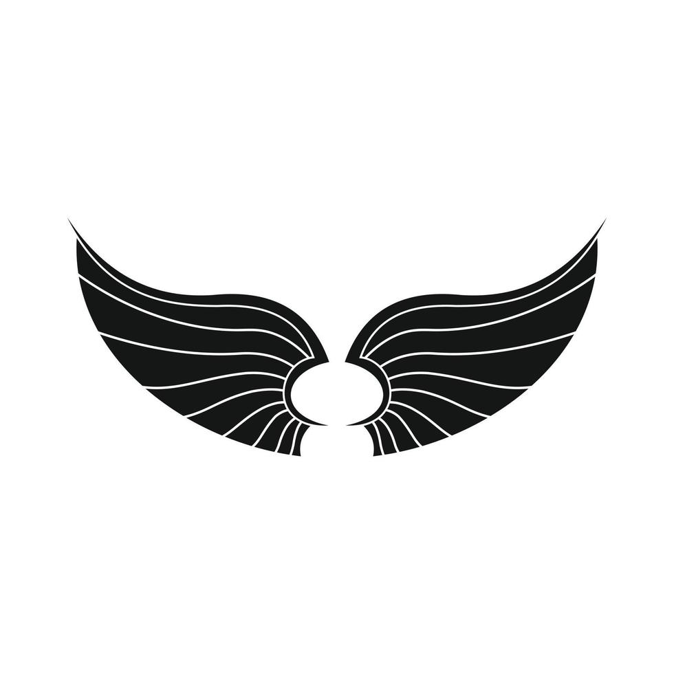 Wings icon in simple style vector