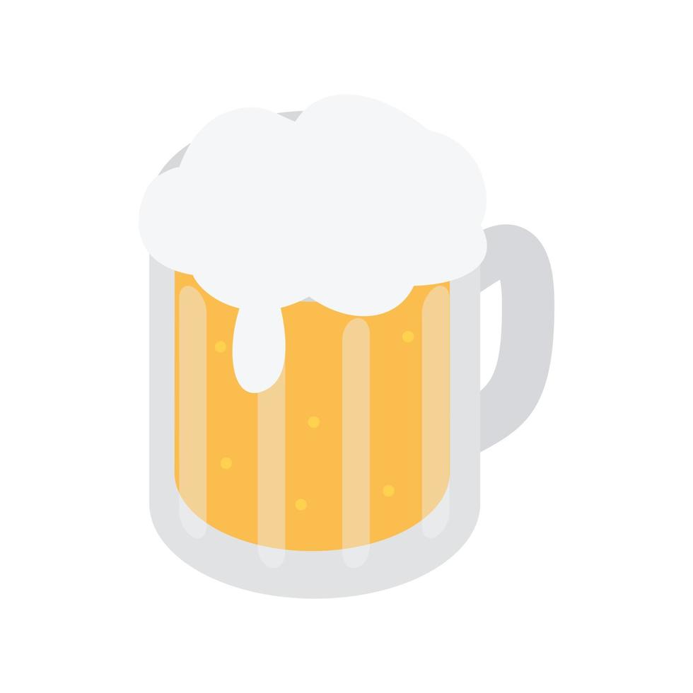 Mug of beer isometric 3d icon vector