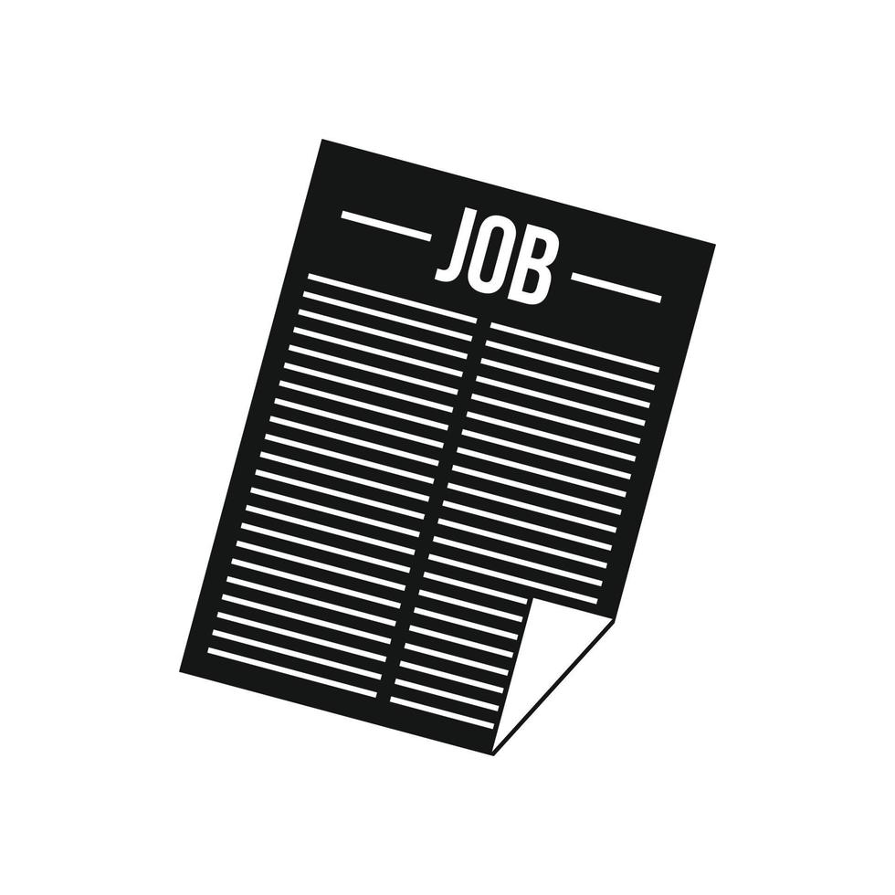 Job vacancy icon, simple style vector