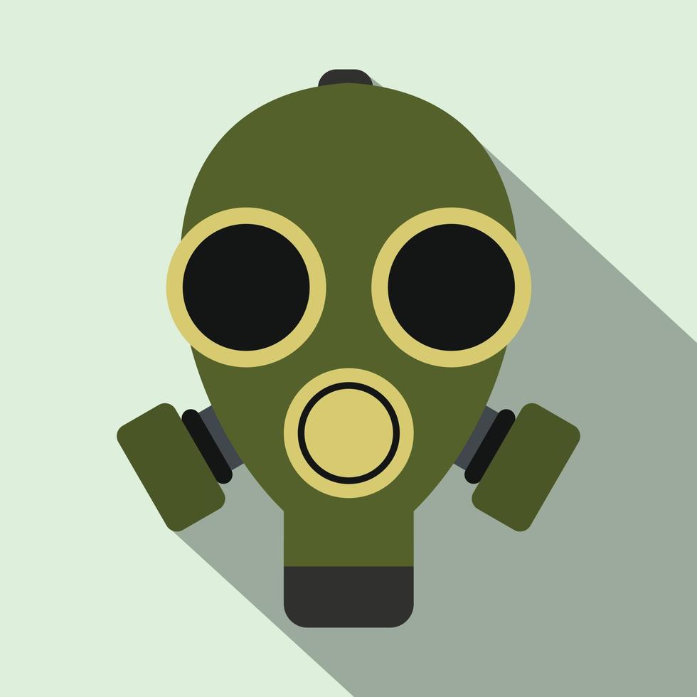 Gas mask flat icon vector