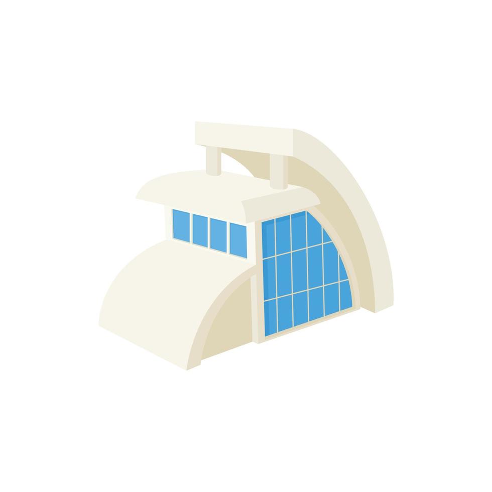 Modern building icon, cartoon style vector