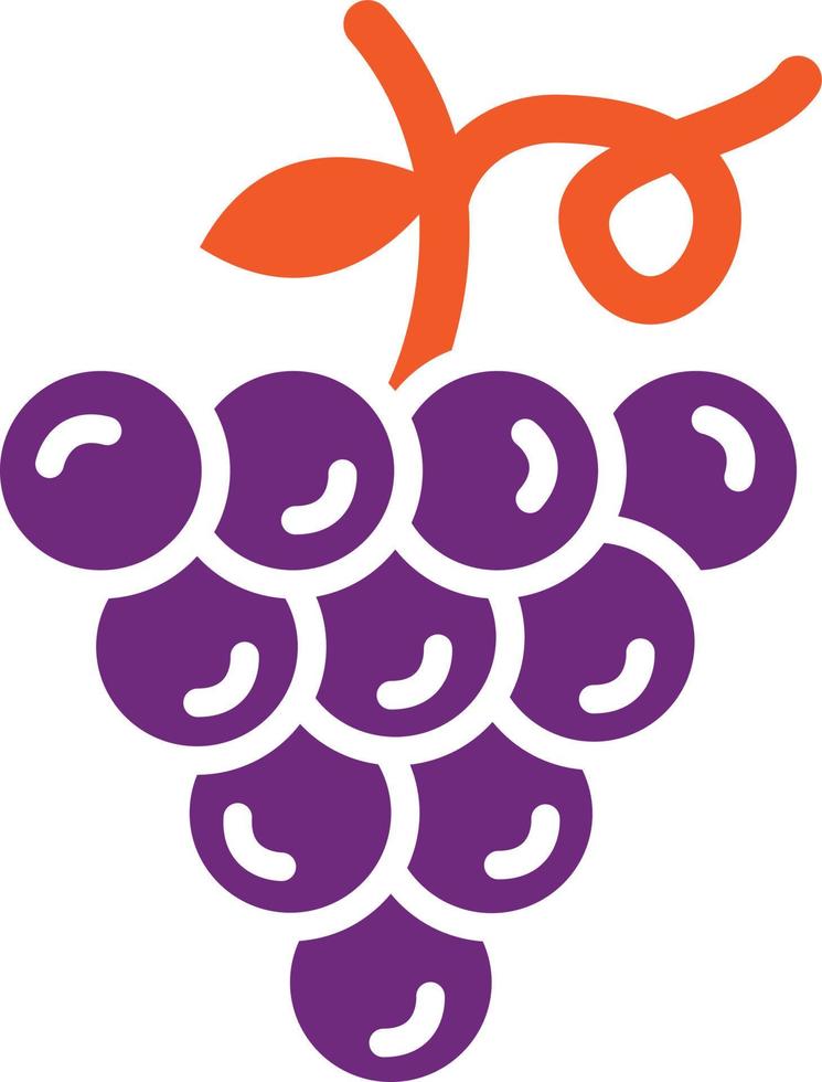 Ilustración de diseño de icono de vector de uvas