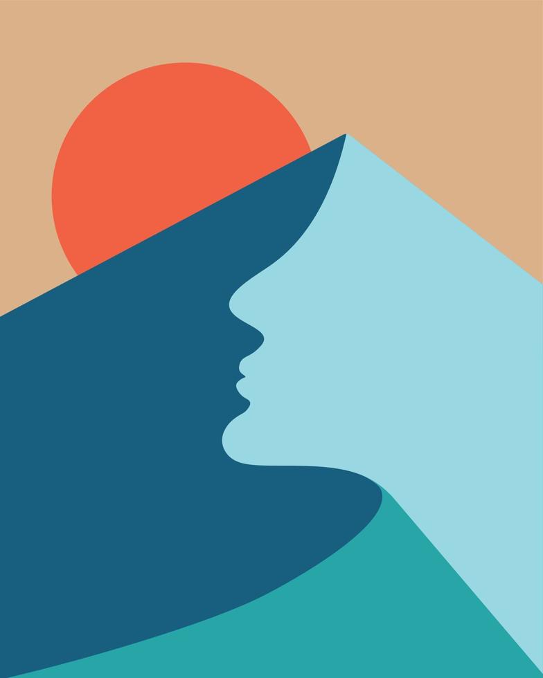 Visual art, Vertical minimalist background, Modern illustration