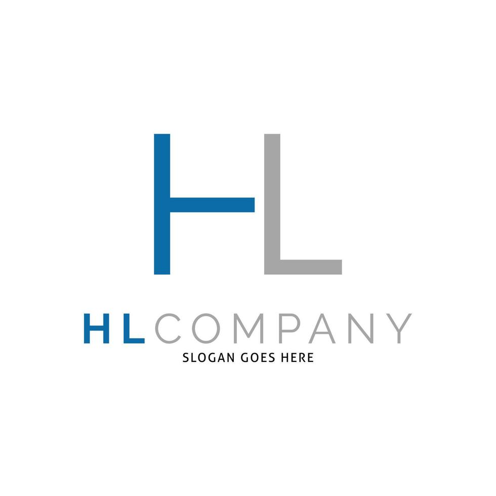 Initial Letter HL Icon Vector Logo Template Illustration Design