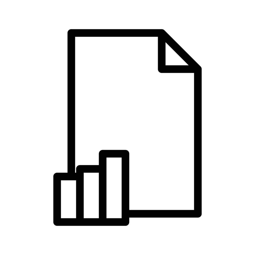 ilustración de icono de línea de papel con gráfico. adecuado para el icono del documento de informe. icono relacionado con documento, archivo. diseño vectorial simple editable. píxel perfecto a 32 x 32 vector