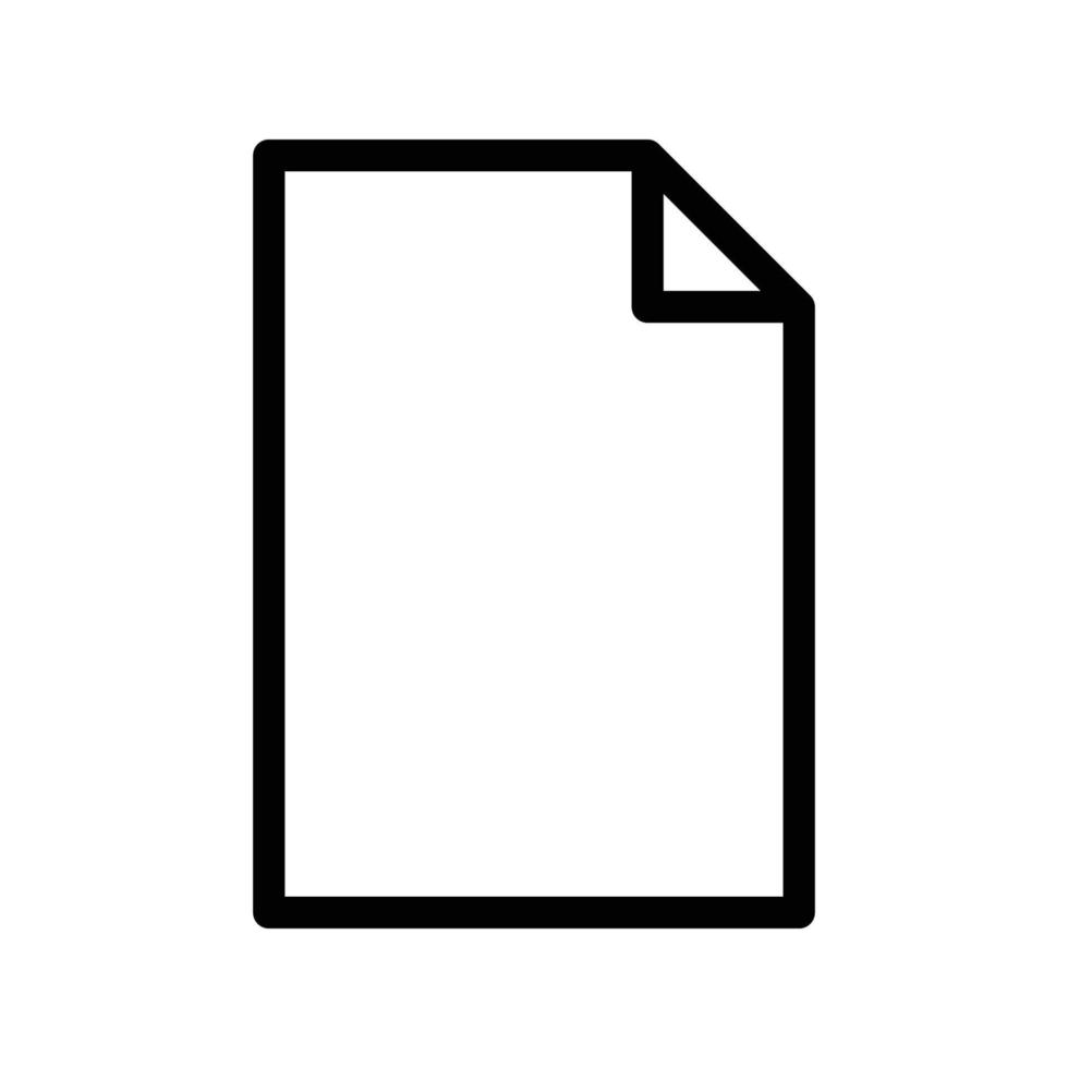 Paper line icon illustration. suitable for blank document icon. icon related to document. Simple vector design editable. Pixel perfect at 32 x 32