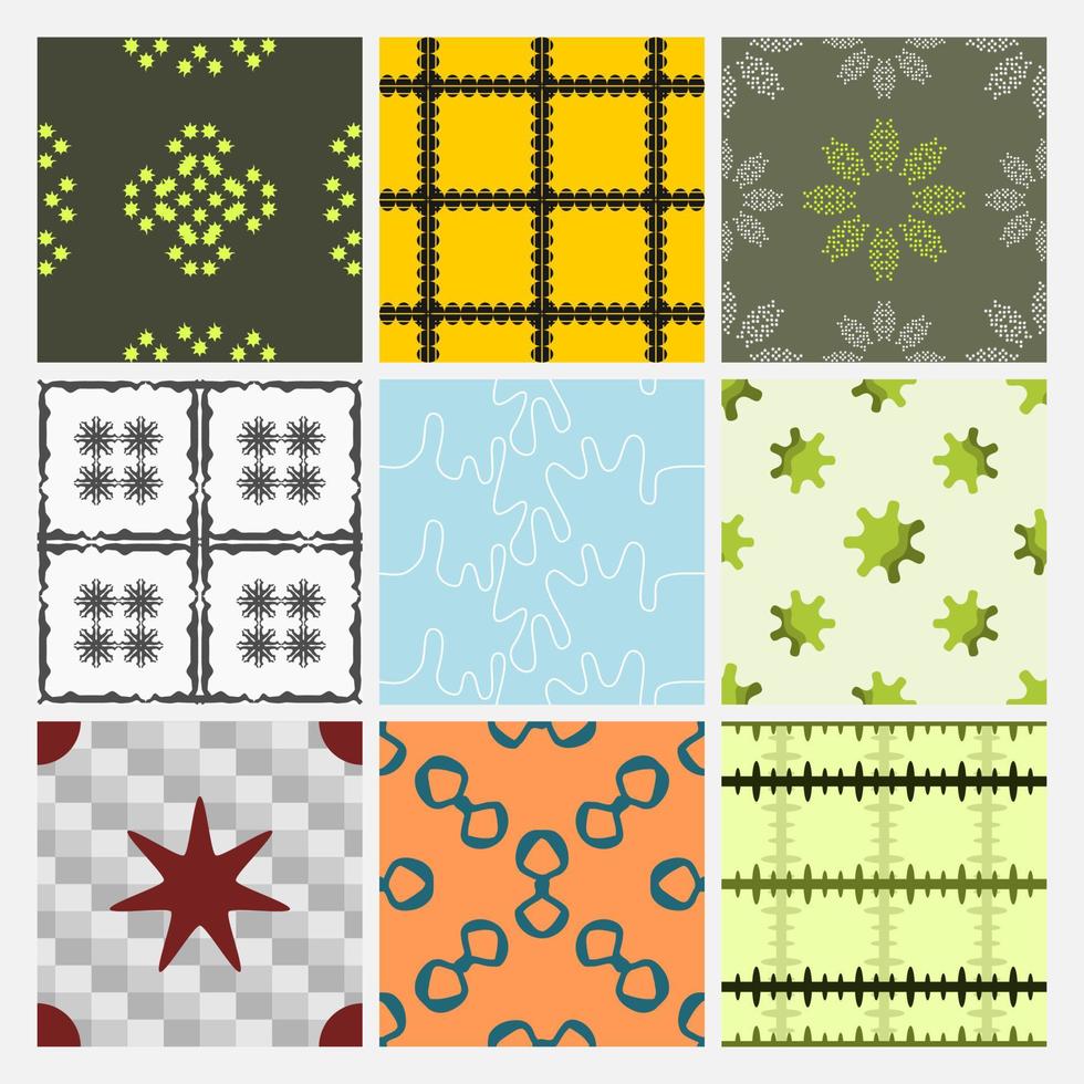 a collection of artistic and elegant seamless patterns. Perfect for home, office, invitation, fabric and other design projects vector