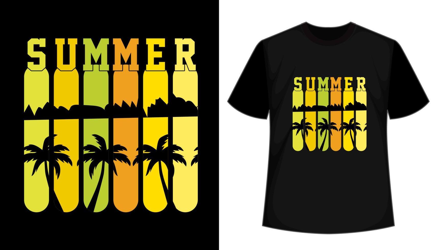 diseño de camiseta de vector de verano