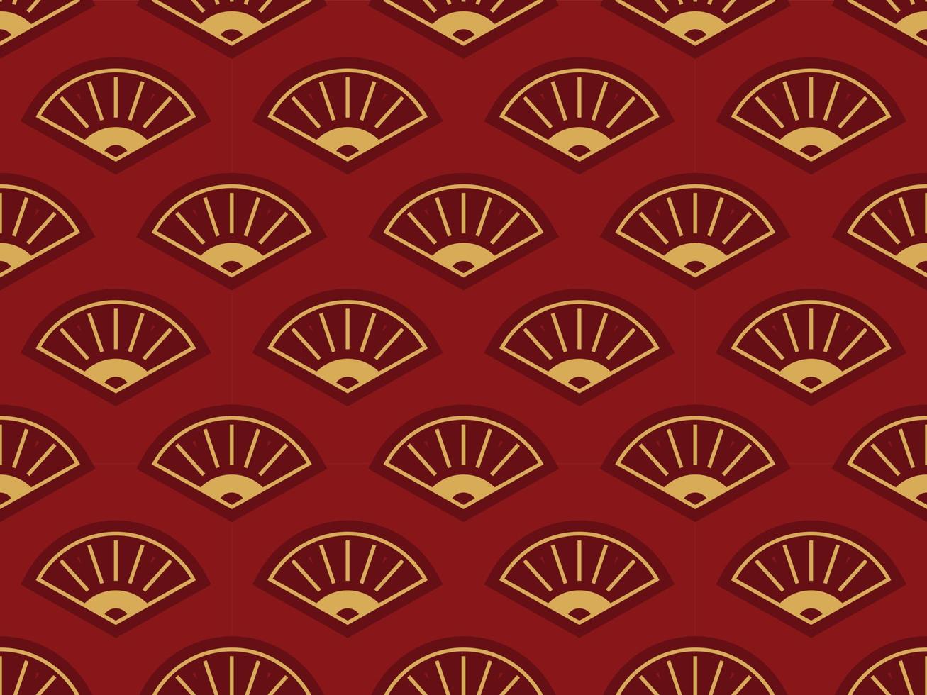 chinese new year traditional background zodiac japanese vector pattern seamless rich  red lunar cny