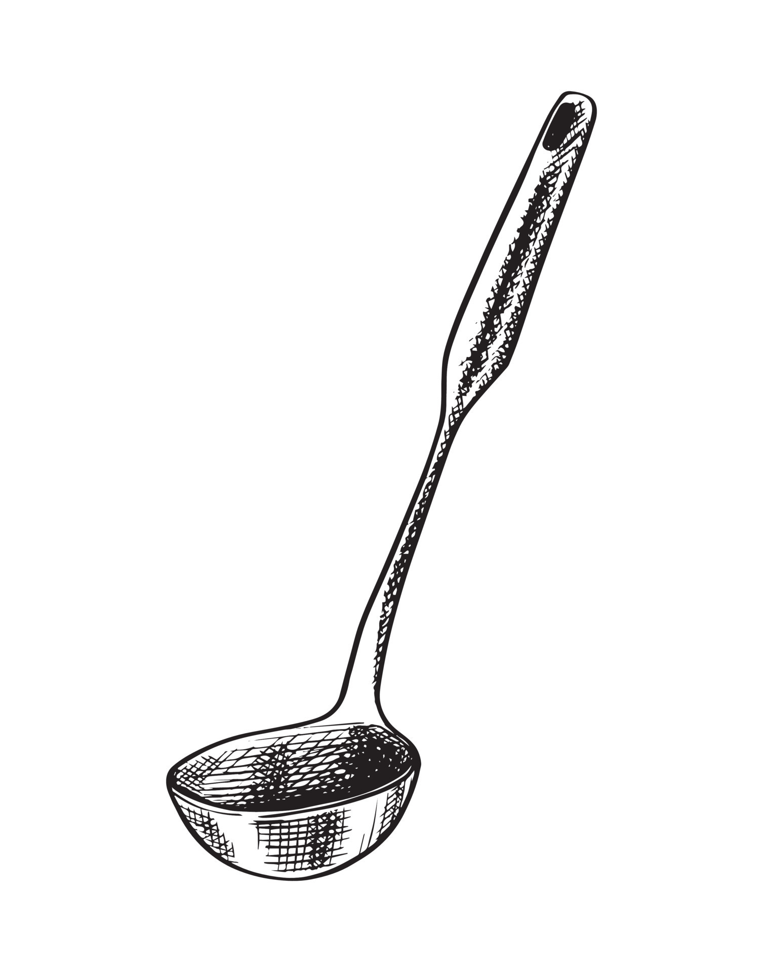 Vector hand drawn icon. Ladle. Isolated on white background. 14170608
