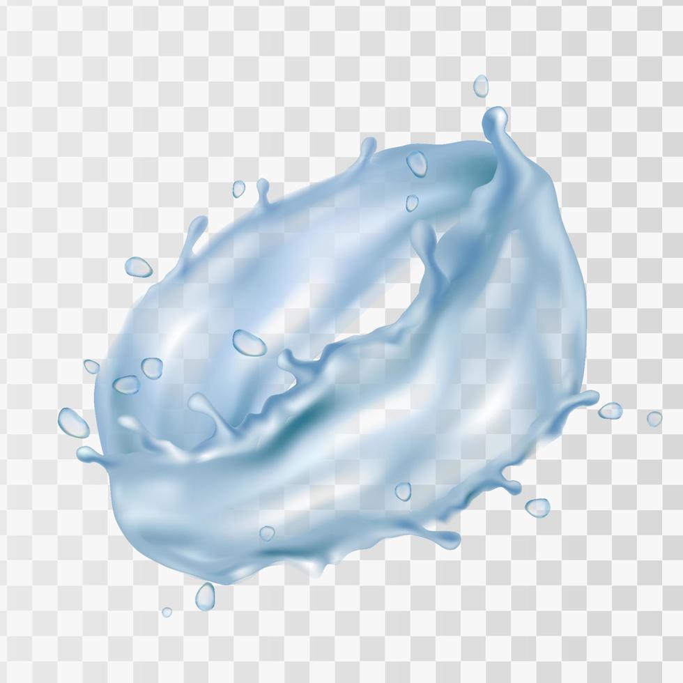 icono vectorial realista. salpicadura de agua fondo transparente. vector