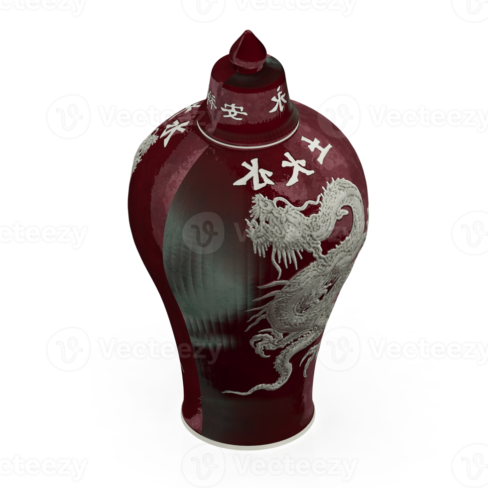 Isometric Vases 3D render png