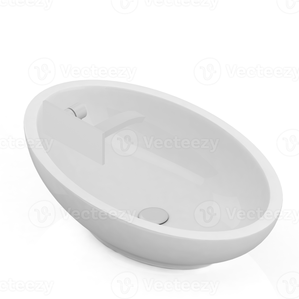 Isometric bathroom items 3D isolated render png