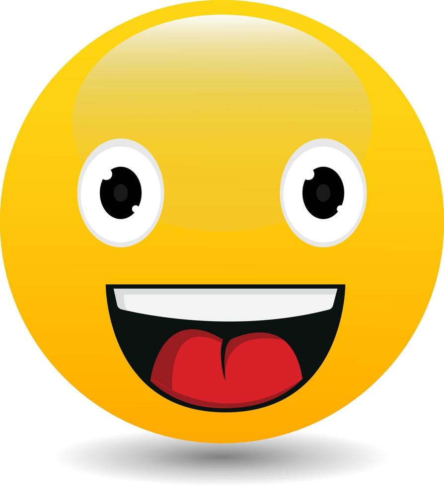 Emoji yellow smiley face vector image