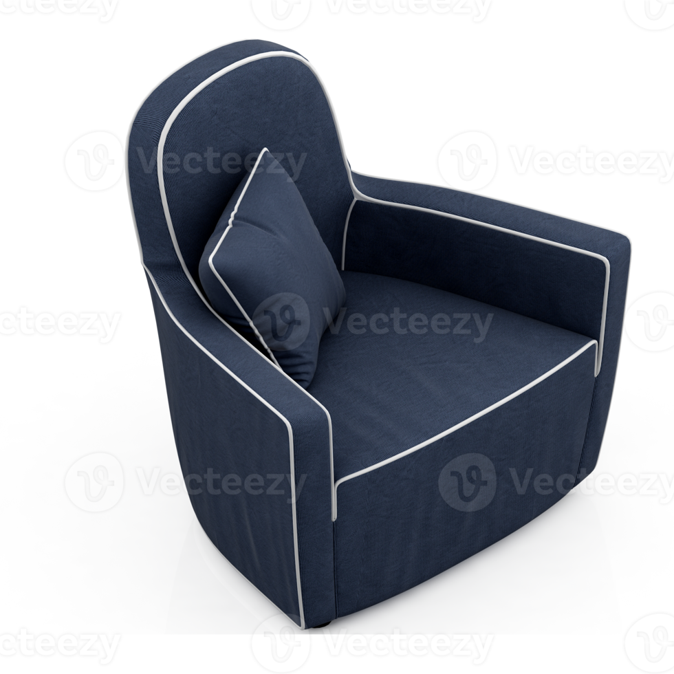 sillón isométrico aislado 3d render png