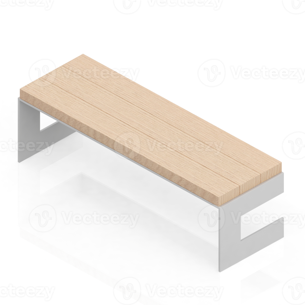 Isometric bench 3D render png