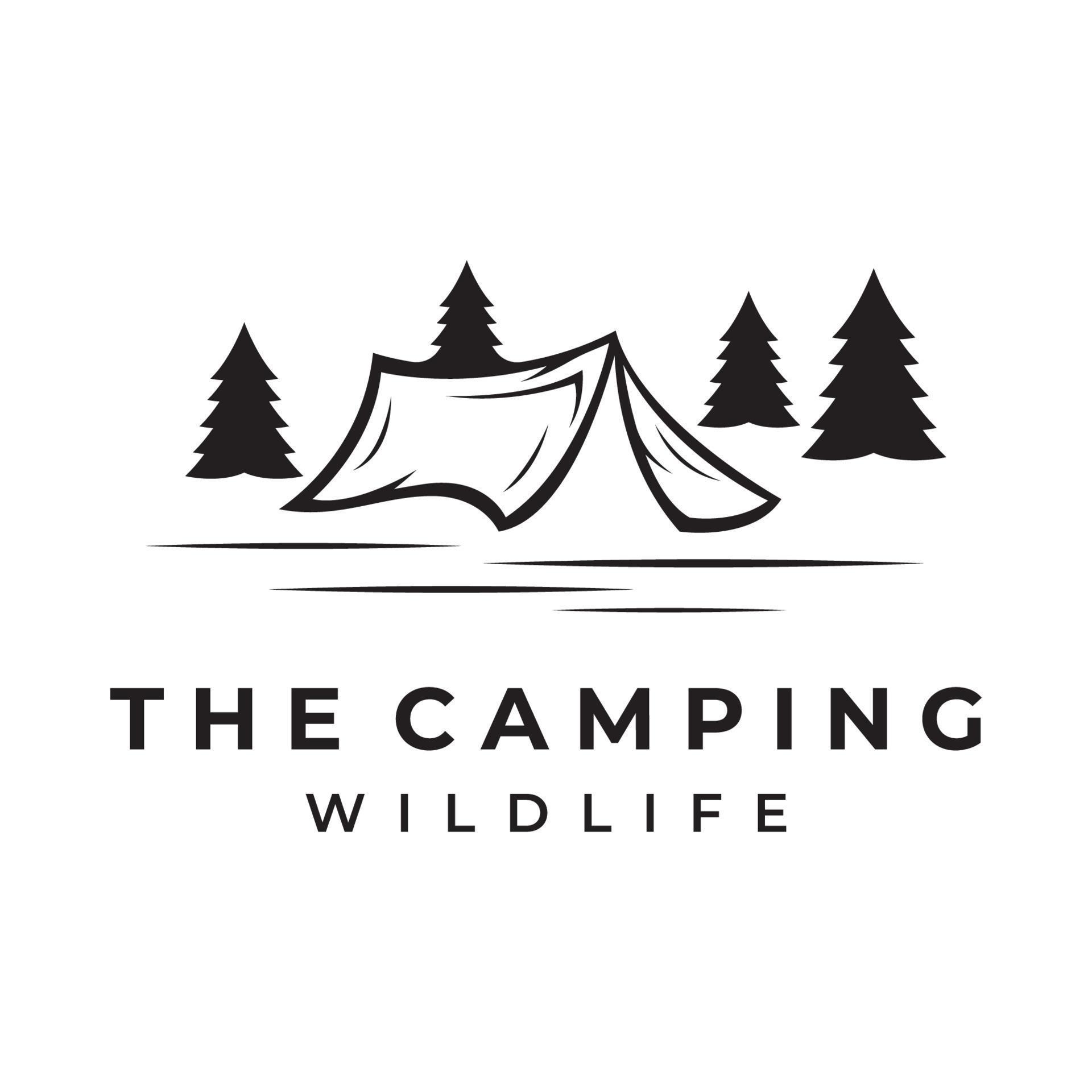 Vintage and retro outdoor camping or camping tent template logo With Vintage and retro outdoor camping or camping tent template logo With