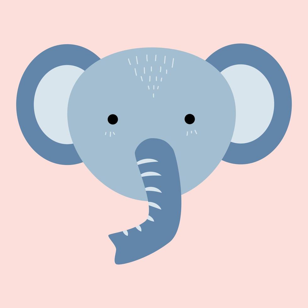 Cute animals, forest, farm, domestic, polar in cartoon style. Giraffe, elephant, crab, rabbit, fox, chick, deer, hippo, lion, zebra vector