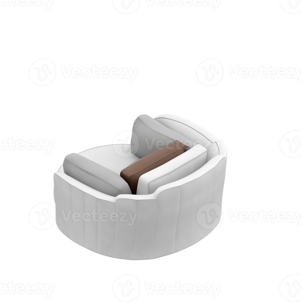 Isometric Armchair Isolated 3D render png