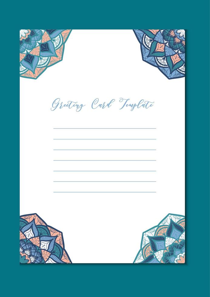 Mandala vintage template card vector