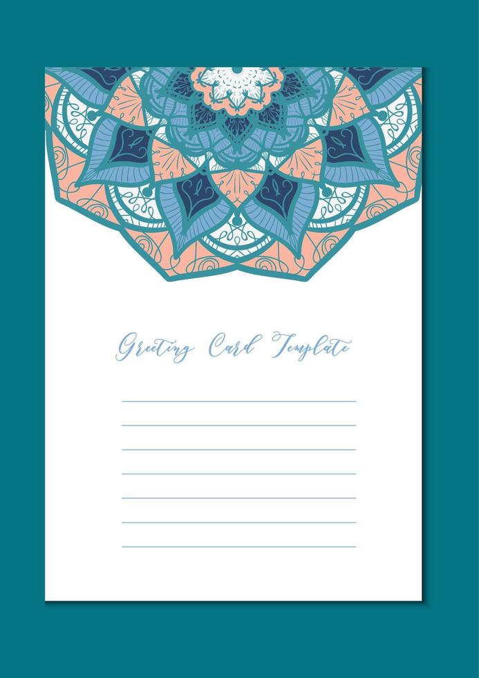 Mandala vintage template card vector