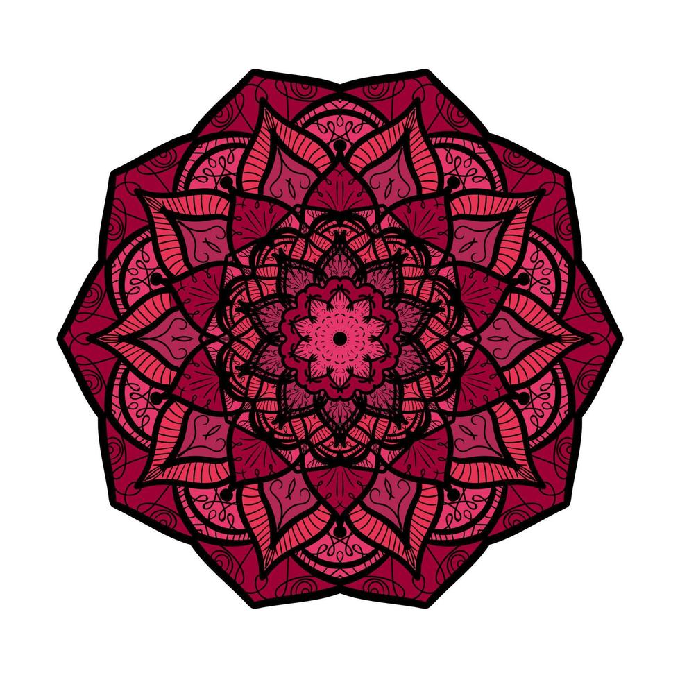 Mandala Line Template vector