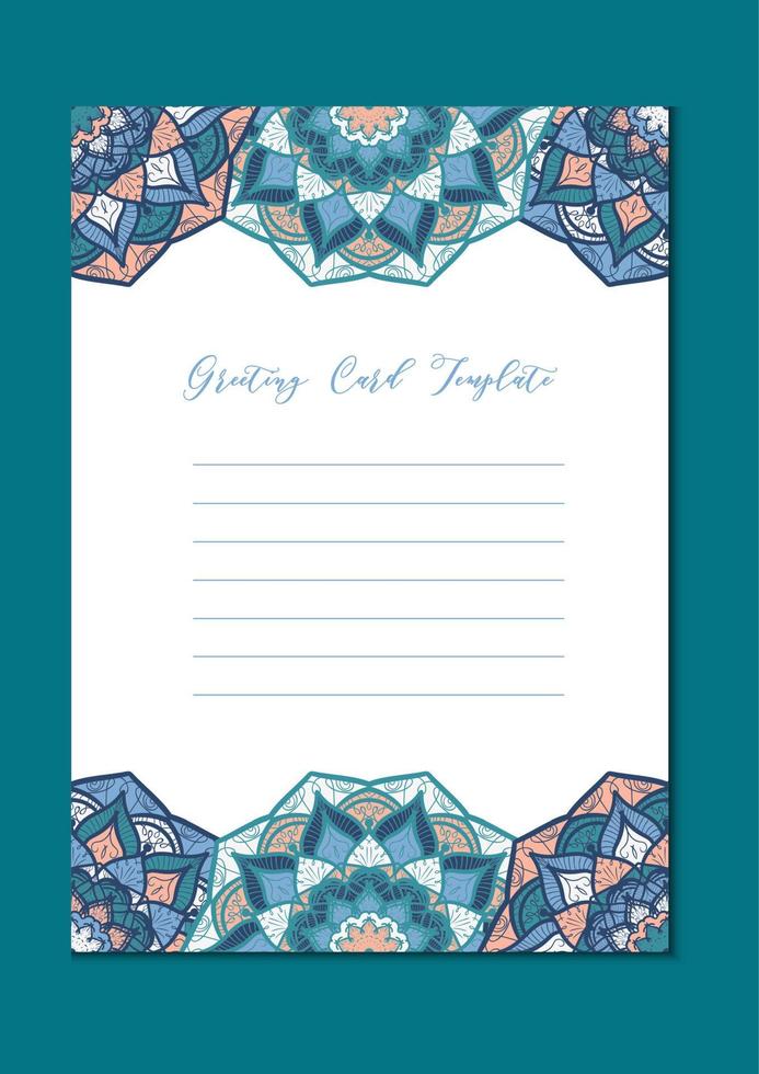 Mandala vintage template card vector