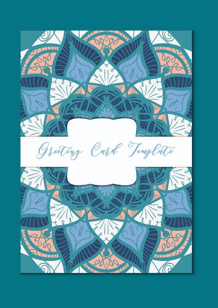 Mandala vintage template card vector