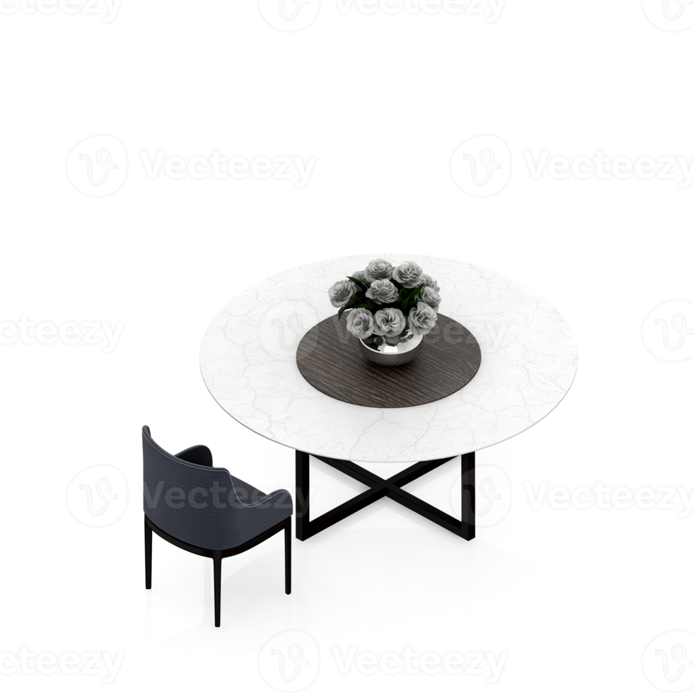 Isometric Table 3D render png