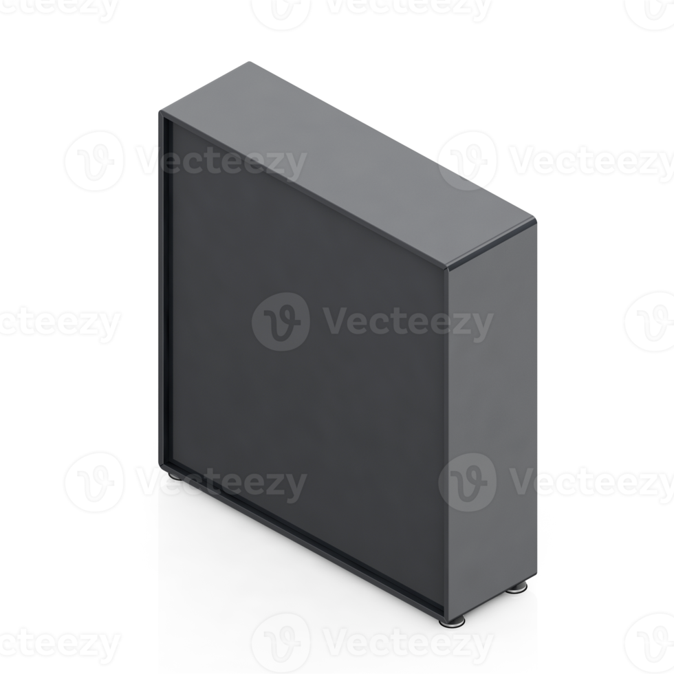 Isometric Cabinet 3D render png
